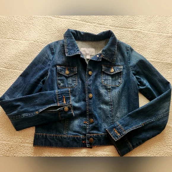 Veste En Jean Old Navy – Taille M – Bleu Denim – Unisexe – Occasion Très Bon état